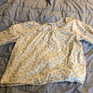 2/$10
Sonoma Cream and Tan Floral Blouse